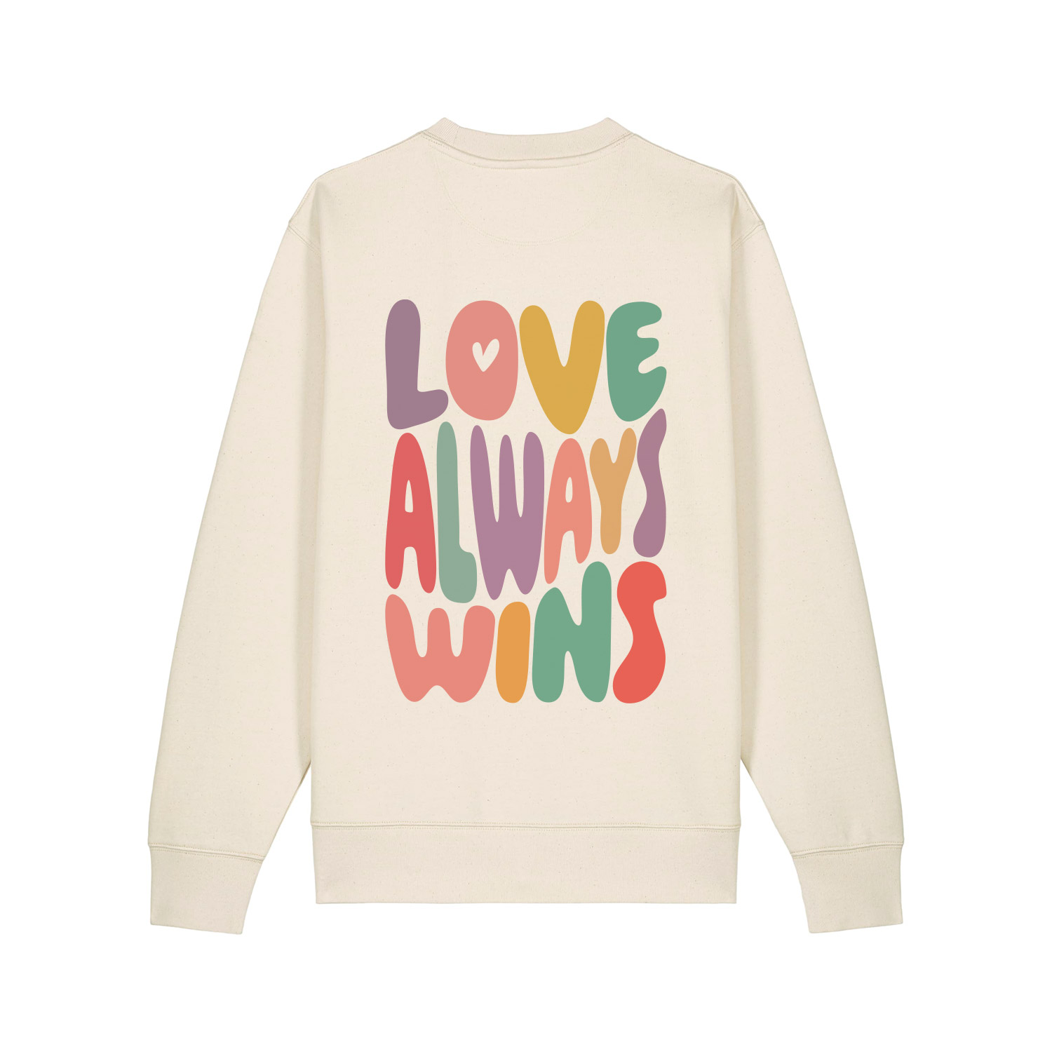 Sweatshirt “LOVE ALLWAYS WINS” 100% Bio-Baumwolle