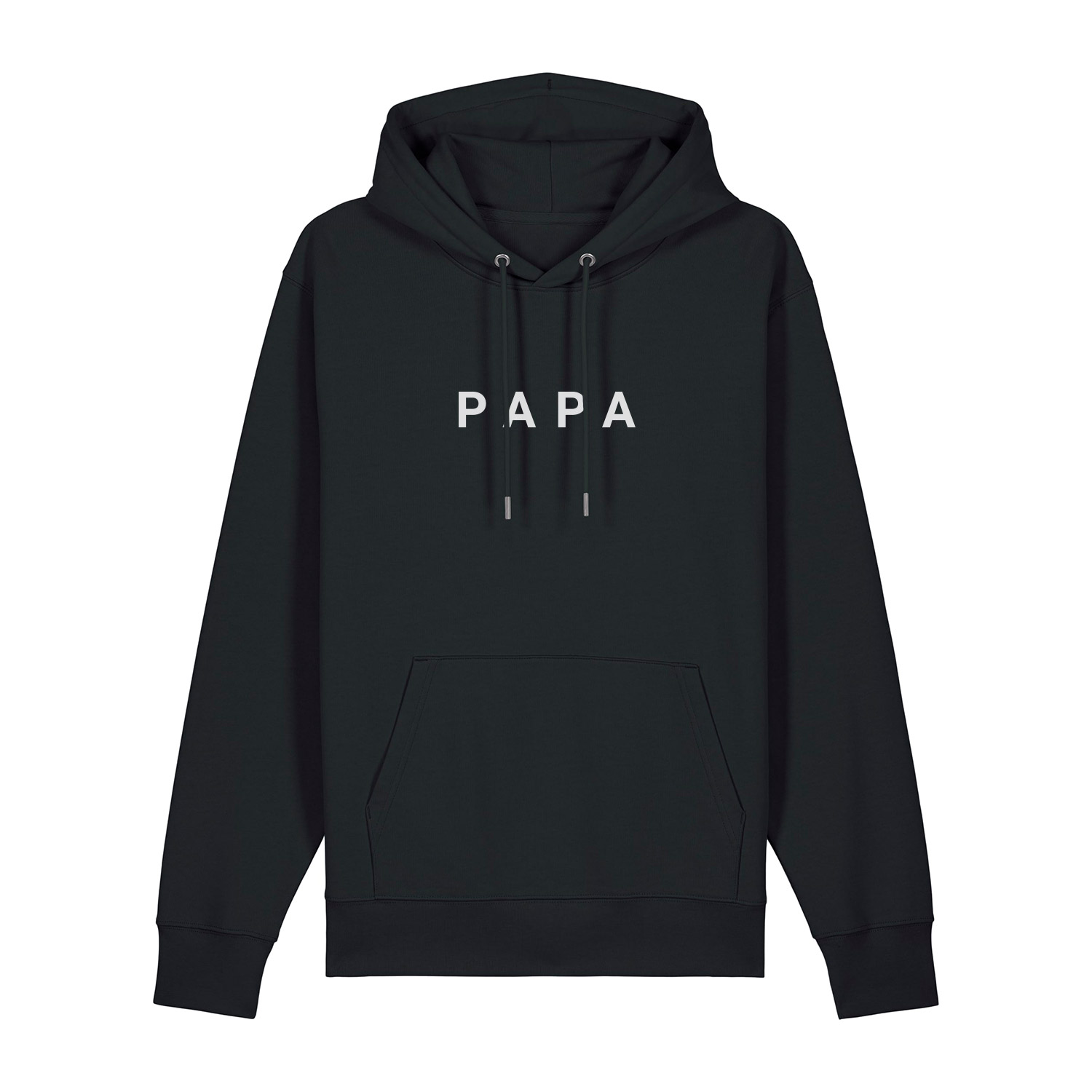 Hoodie Print Weiß “PAPA” 100% Bio-Baumwolle