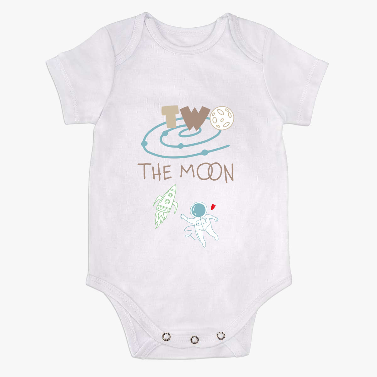 Babybody kurzarm "Two the moon" 100% Bio-Baumwolle