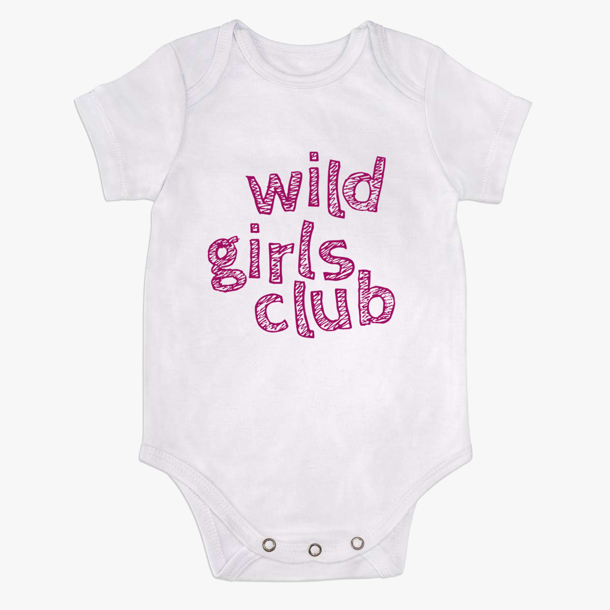 Babybody kurzarm "wild girls club" 100% Bio-Baumwolle