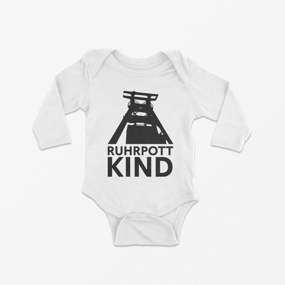 Babybody langarm "Ruhrpottkind" 100% Bio-Baumwolle