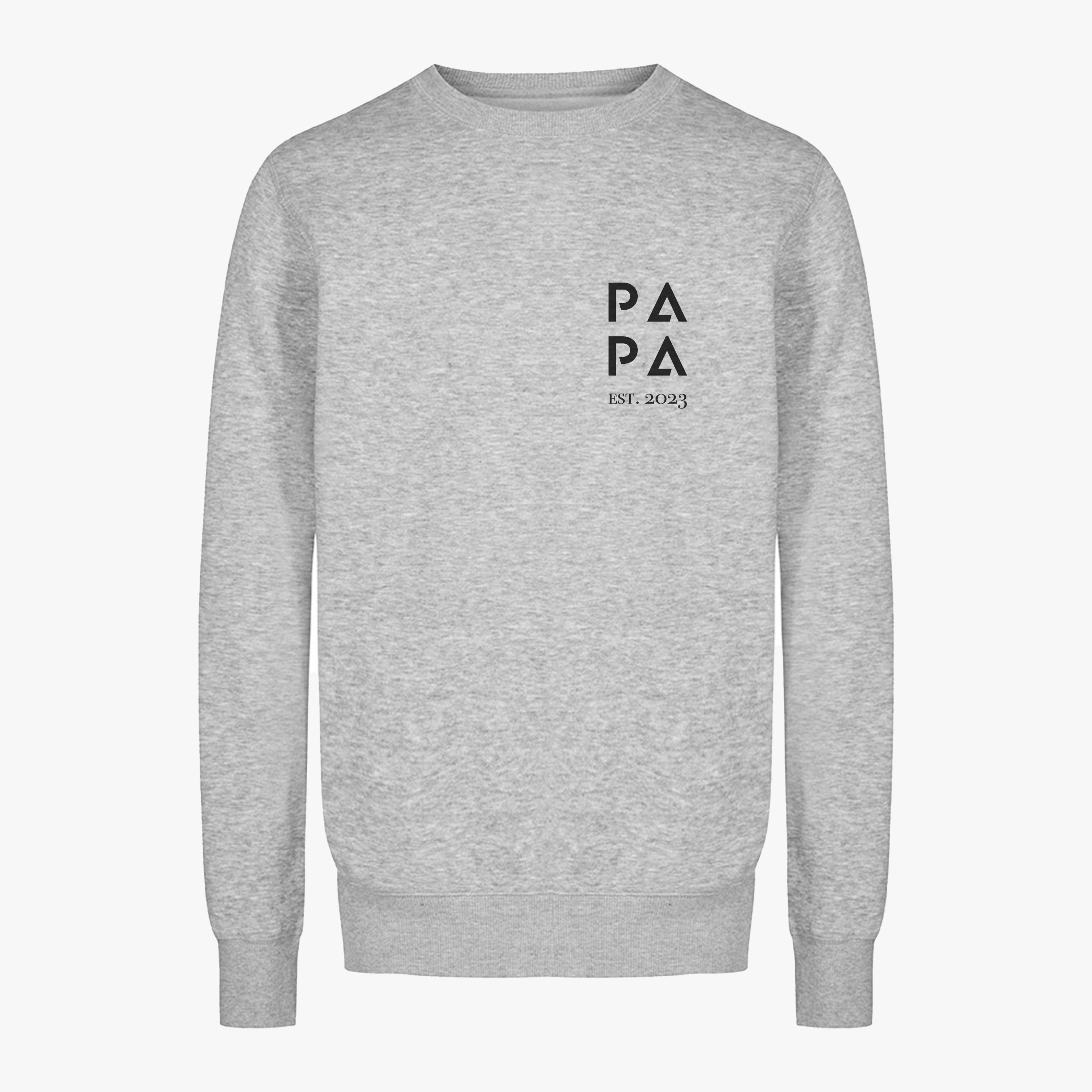 Sweatshirt "Papa EST" Heather Grey