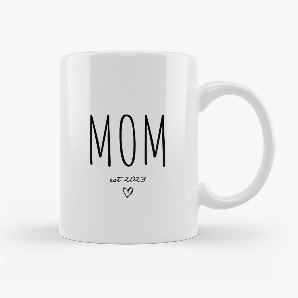 Keramiktasse "Mom EST 2023"