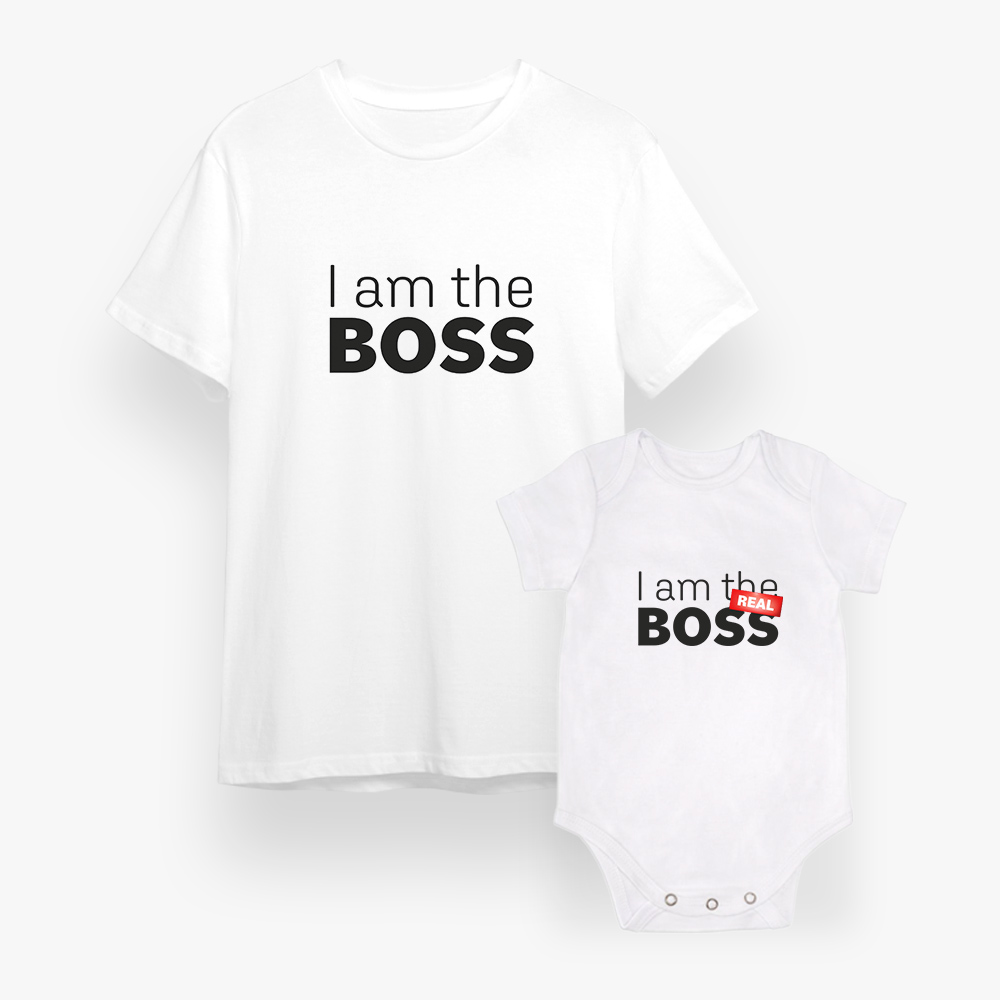 T-Shirt/Body Set "I am the (real) Boss"