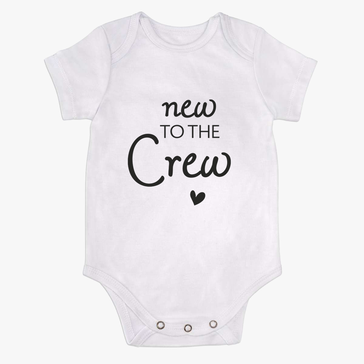 Babybody kurzarm "new to the Crew" 100% Bio-Baumwolle