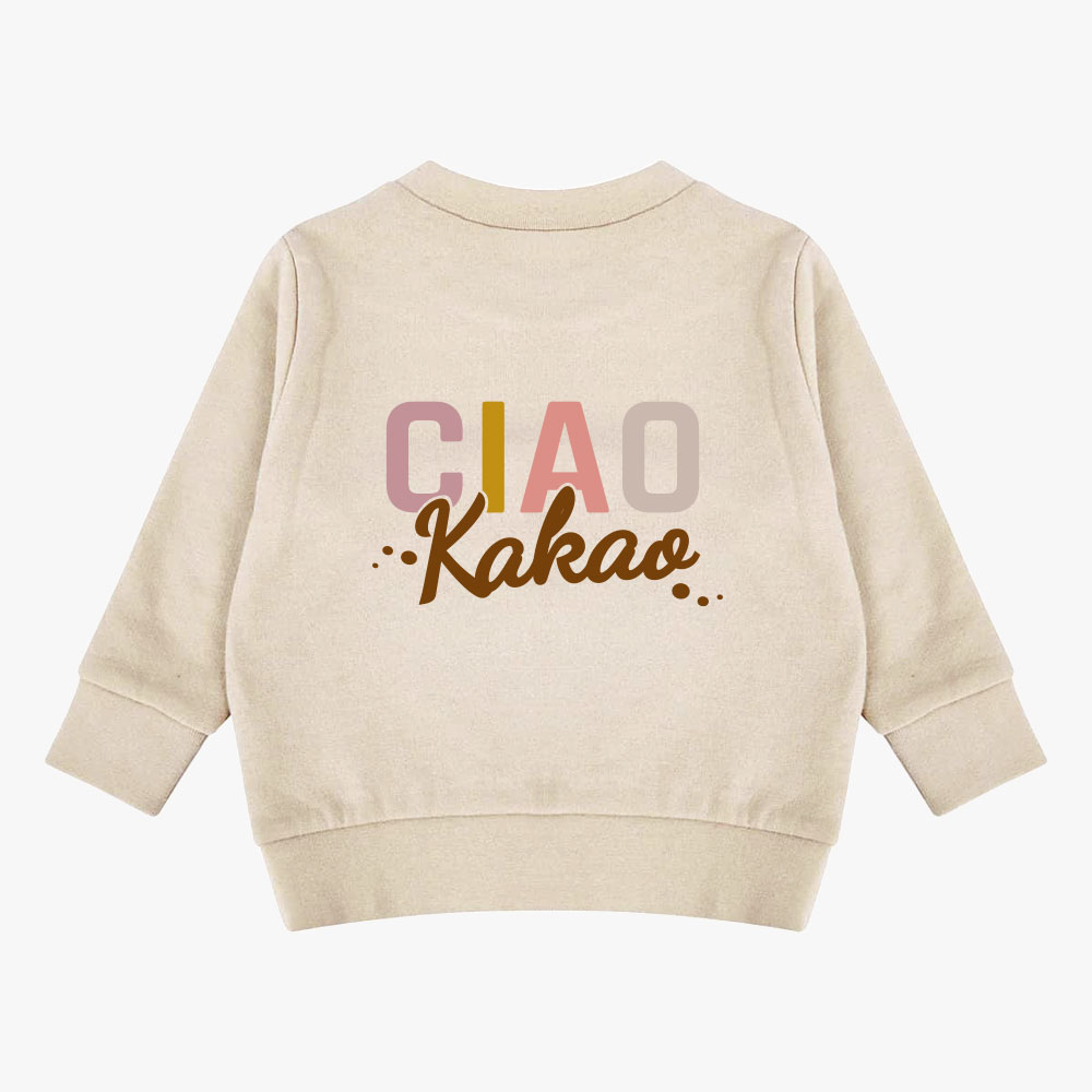 Baby Sweatshirt beige “CIAO KAKAO” 