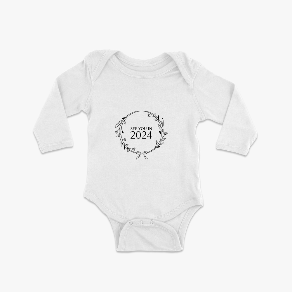 Babybody langarm -personalisierbar "See you in" 100% Bio-Baumwolle