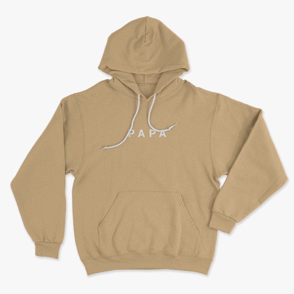 Hoodie “PAPA” Print Weiß 