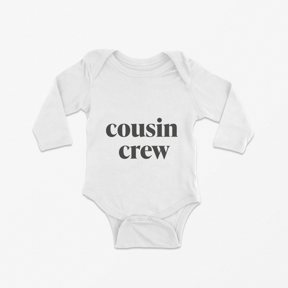 Babybody langarm "cousin crew" 100% Bio-Baumwolle