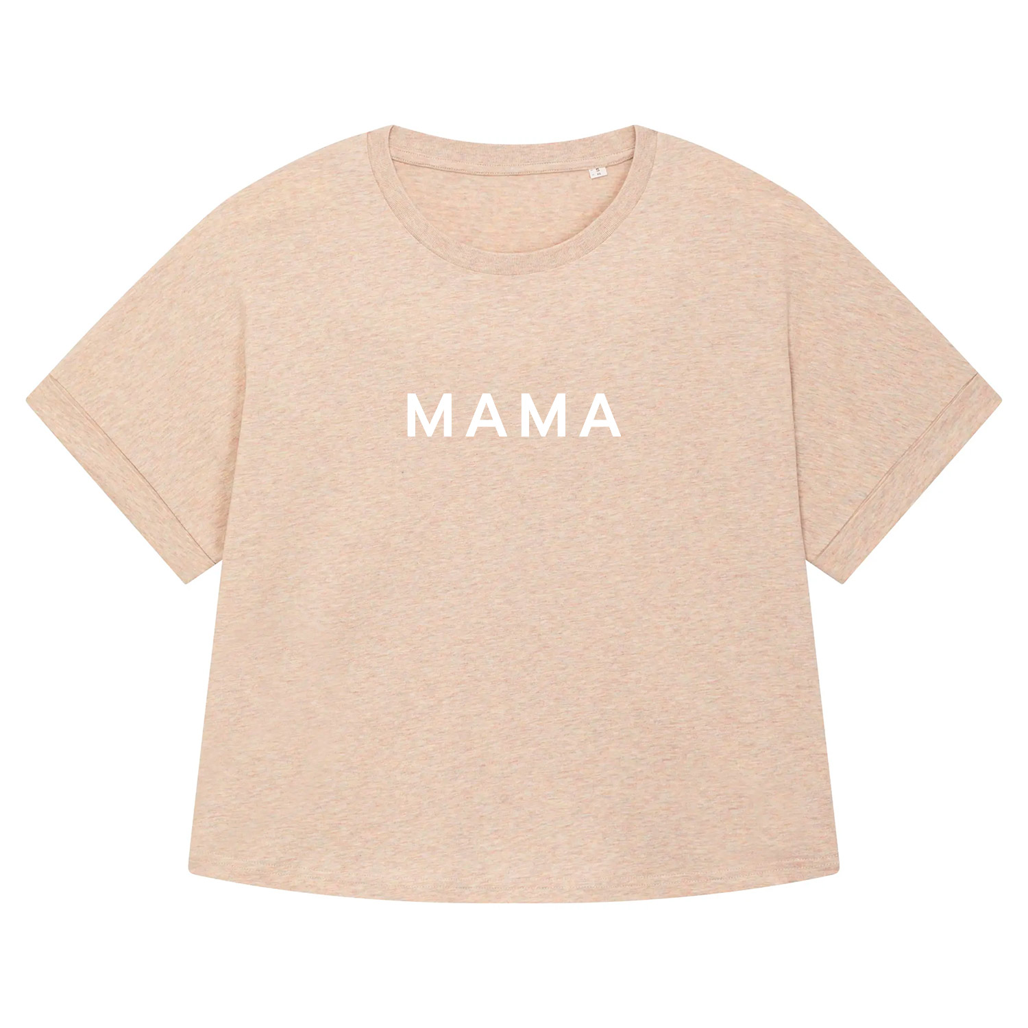 Damen T-Shirt Print Weiß kurz “MAMA” 100% Bio-Baumwolle 