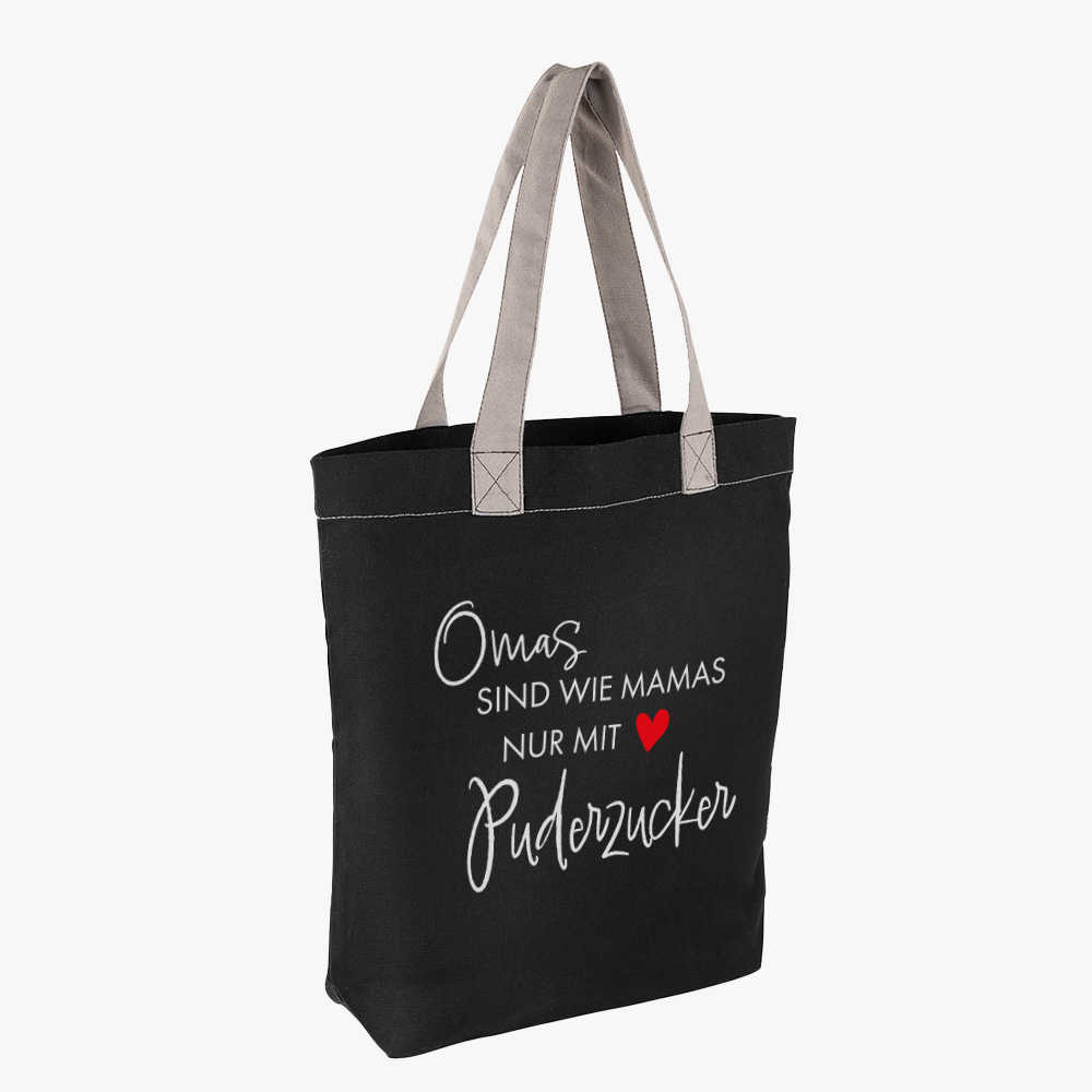 Stofftasche "Omas sind wie Mamas, nur mit Puderzucker"