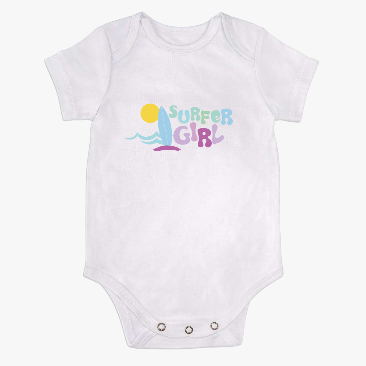 Babybody kurzarm "Surfergirl" 100% Bio-Baumwolle