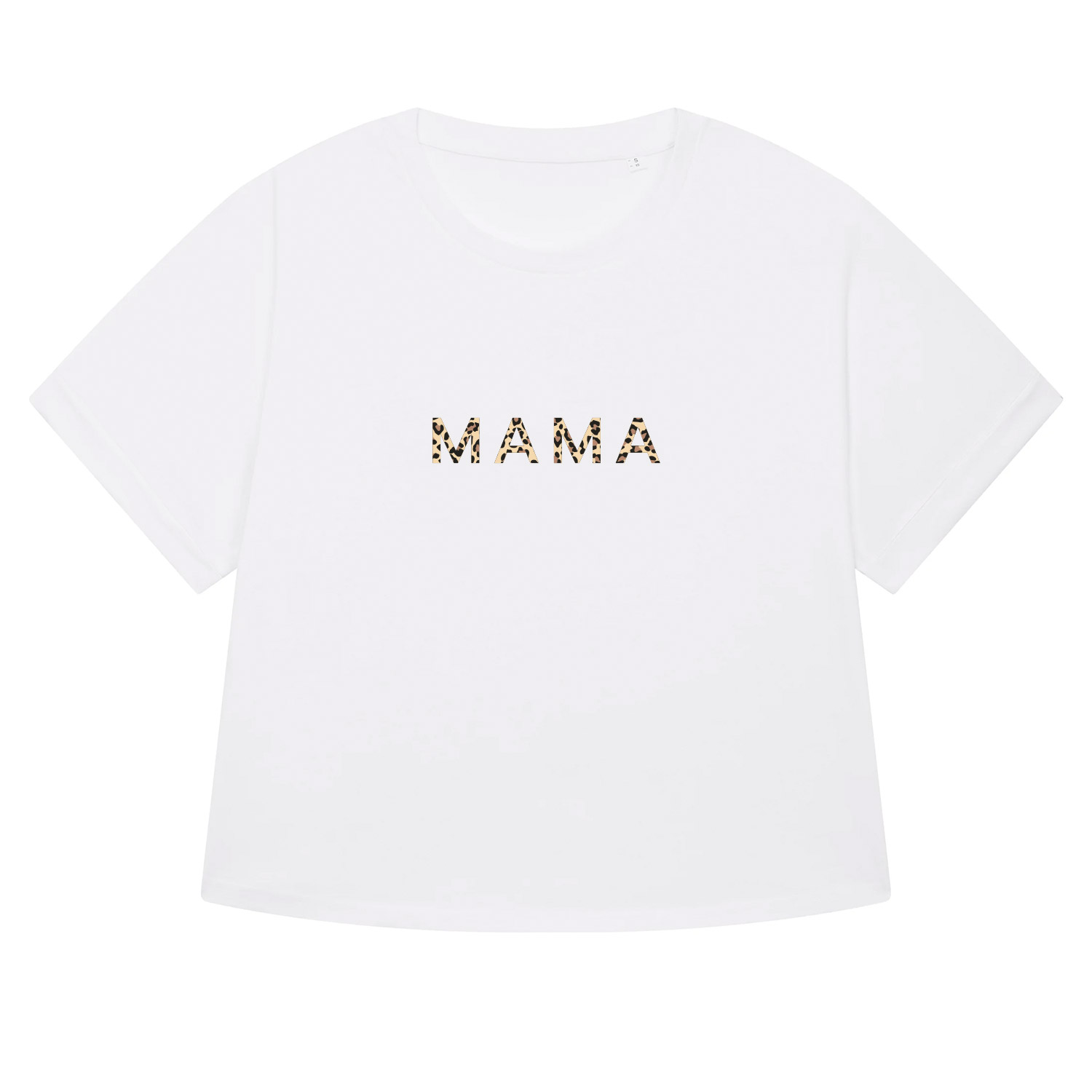 Damen T-Shirt Print Leo kurz “MAMA” 100% Bio-Baumwolle