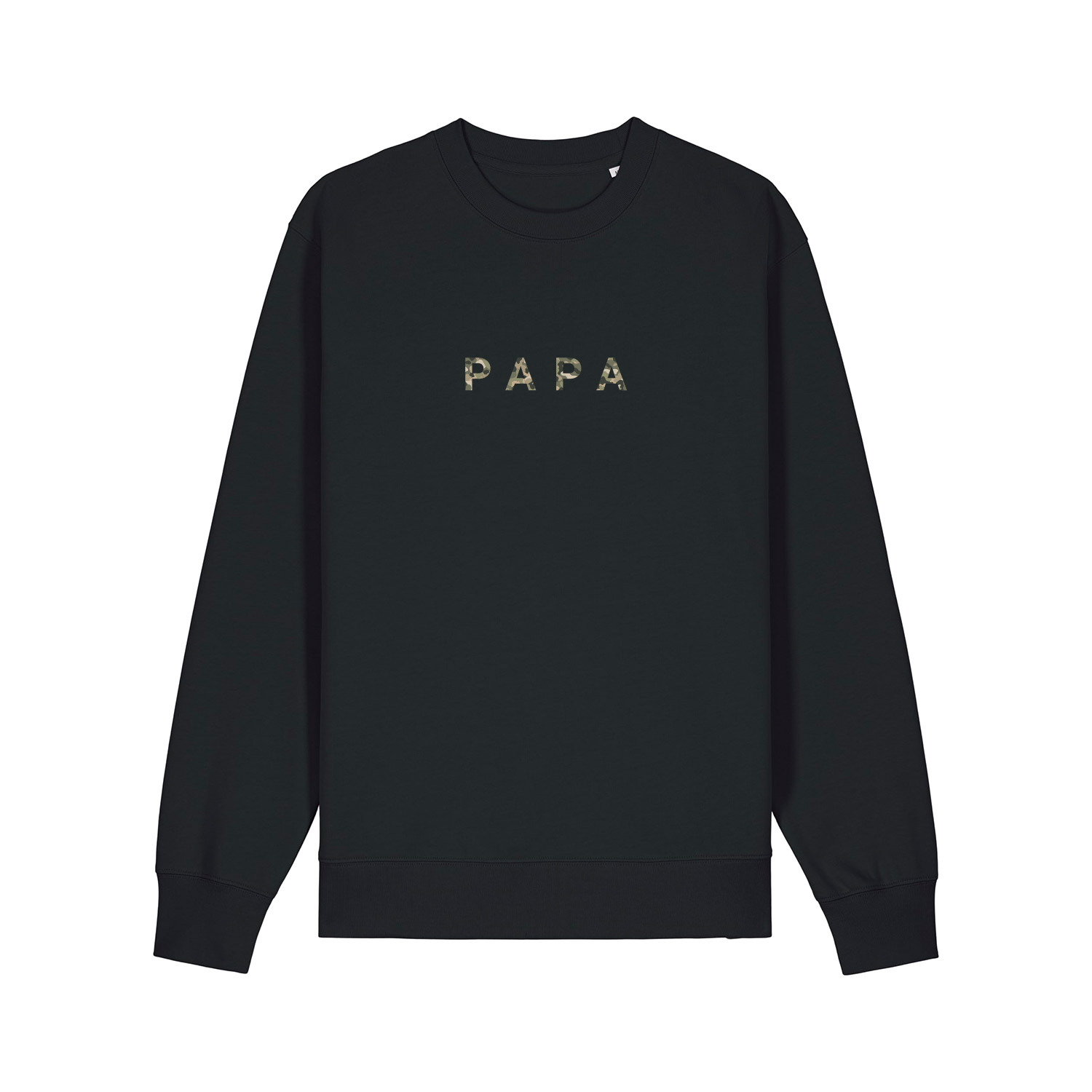 Sweatshirt “PAPA” Print Camouflage 100% Bio-Baumwolle