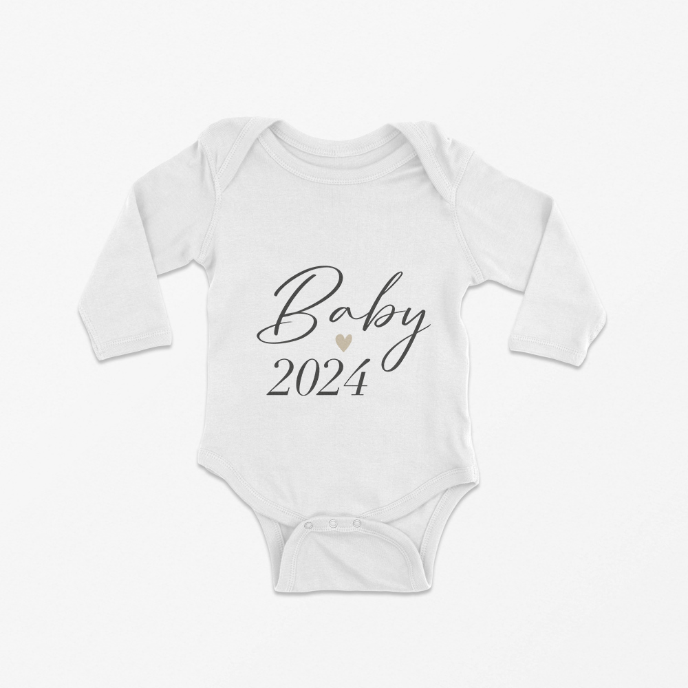 Babybody langarm -personalisierbar "Baby" 100% Bio-Baumwolle