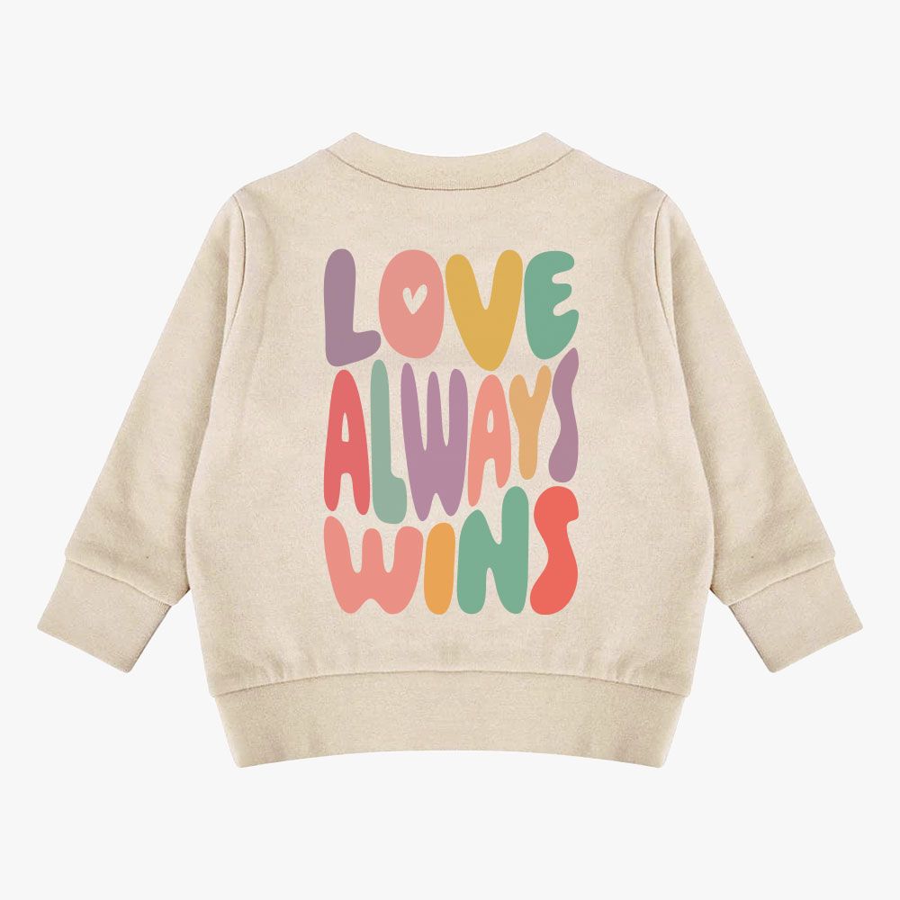 Baby-Sweatshirt “LOVE ALLWAYS WINS”  