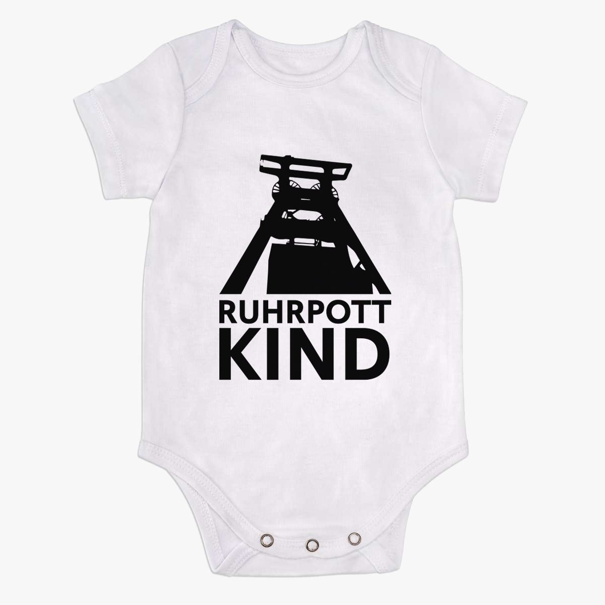 Babybody kurzarm "Ruhrpottkind" 100% Bio-Baumwolle