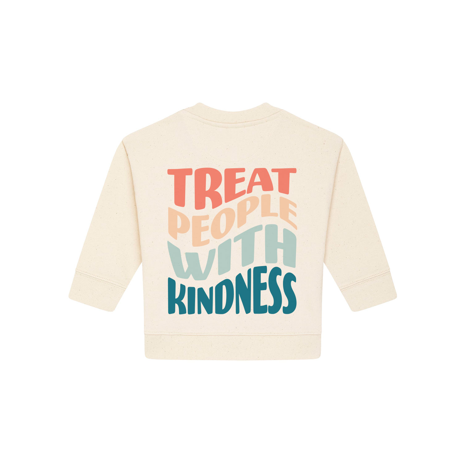 Baby Sweatshirt  "THREAT PEOPLE WITH KINDNESS" 85% Bio-Baumwolle 15% recyceltes Polyester