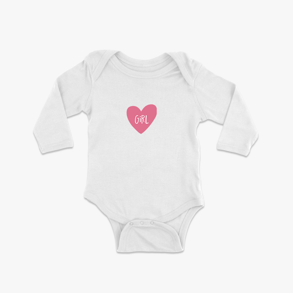 Babybody langarm "girl" 100% Bio-Baumwolle